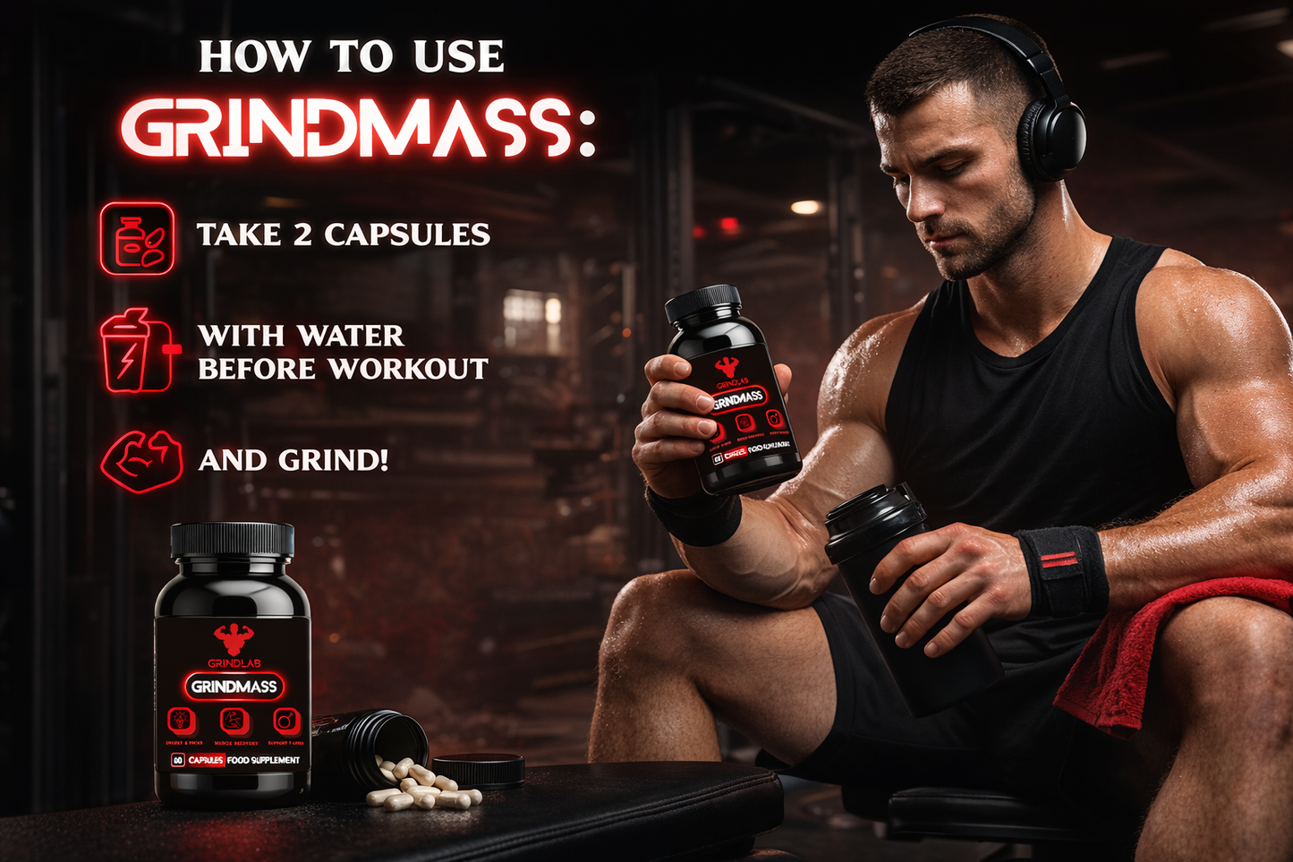GrindMass 60 Capsules - Food Supplement