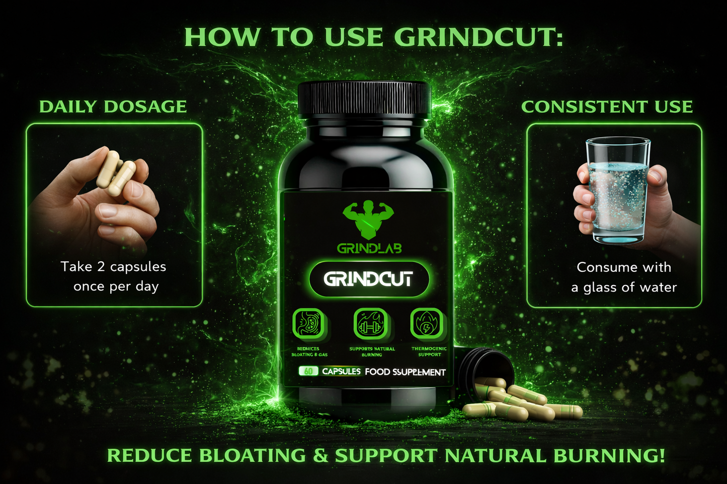 GrindCut 60 Capsules - Food Supplement